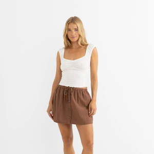 Rhythm: Rhythm Beach Side Skort - Chocolate