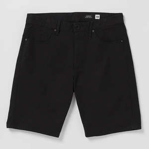 Huffer Jackets: Volcom Modown Canvas 5 Pocket Short - Black