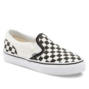 Youth Shoes 1: Vans Classic Slip On Youth - Black/White Checker