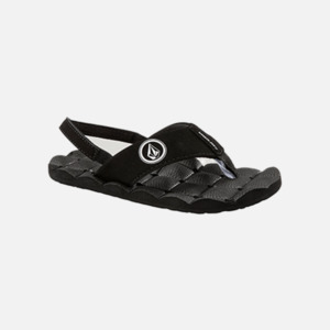 Youth Jandals Slides: Volcom Recliner Sandal Little Youth - Black