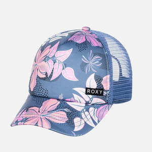 Youth Hats Beanies 1: Roxy Girls Honey Coconut Trucker Cap - Wild Wind Sunny Floral