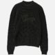Xlarge Script Waffle Knit Sweater - Black
