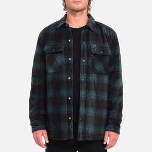 Mens Jackets Coats: Volcom Bowered L/S Fleece - Evergreen