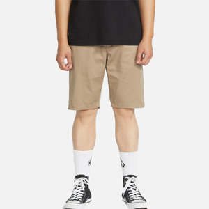 Mens Walkshorts: Volcom Frickin Modern Stretch Short 21" - Khaki