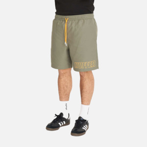 Mens Walkshorts: Huffer Staple Trunk Outlined - Khaki