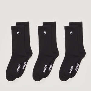 Afends Flame 3 Pack Socks - Black