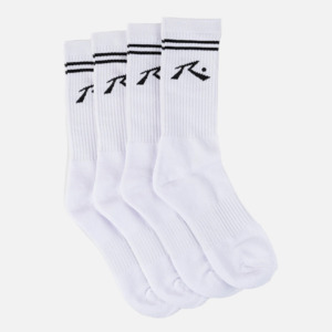 Mens Socks: Rusty Comp Mid Calf Socks - White
