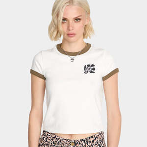 Volcom Stoney Time Ringer Tee - Star White