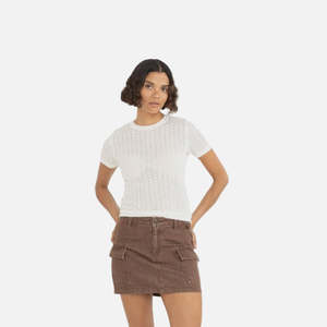 Rhythm Ojai Pointelle Knit Top - White