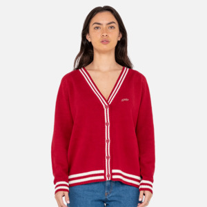 Rusty Cambridge Oversized Cardigan - Rhubarb