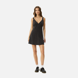Afends Dusk Seersucker Mini Dress - Black