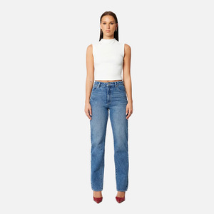 Womens Jeans 1: Abrand 94 High Straight Kim - Mid Blue
