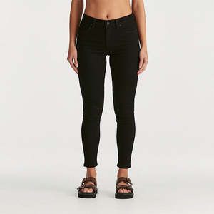 Womens Jeans 1: Riders Mid Ankle Skimmer - Black Onyx
