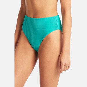 Sea Level Spinnaker Retro High Waist Bikini Pant - Aqua