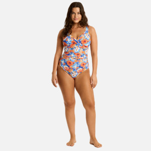 Womens One Piece Swimsuits: Sea Level Rio Cross Front Multifit One Piece - Iris