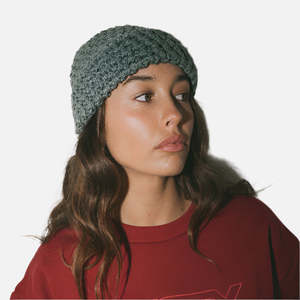 Womens Hats Beanies: Rusty Astra Recycled Beanie - Army Green