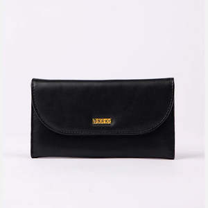 Womens Wallets: Rusty Eve Flap Wallet - Black
