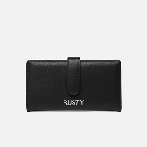 Womens Wallets: Rusty Essence Flap Wallet - Black