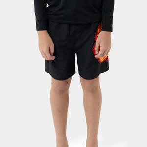 Santa Cruz: Santa Cruz Youth Flame Ringed Dot Boardshort - Black