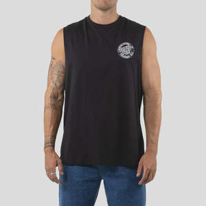 Santa Cruz: Santa Cruz Os Mfg Dot Muscle Tee - Black