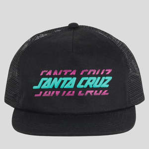 Santa Cruz Multi Split Strip Trucker Cap - Black