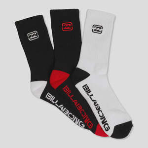 Billabong JNR Boys Bracket Wave 3Pack Socks - Multi