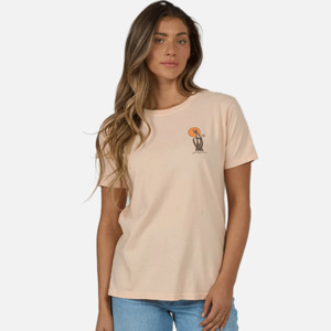 Salty Crew: Salty Crew Geo Pelican Boyfriend Tee- Peach Fizz