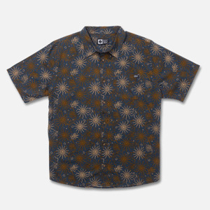 Salty Crew Session SS Button Up Shirt - Midnight Navy