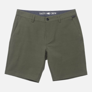Salty Crew: Salty Crew Drifter 19 Slub Hybrid Short - Four Leaf Clover