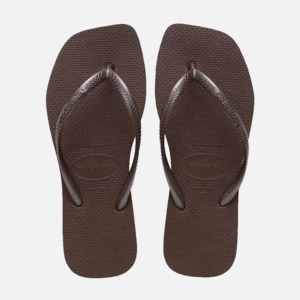 Havaianas: Havaianas Slim Square Solid - Dark Brown