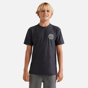 Boys: Billabong JNR Boys Rotor Shoreline Rashguard - Black Heather