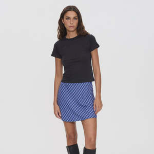 Thrills High Speed Check Mini Skirt- Guardian Navy