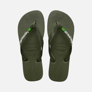Havaianas Brazil Logo - Olive Green
