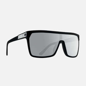 SPY Sunglasses Flynn - Soft Matte Black Happy Grey Green Polarised w/ Silver Spectra Mirror