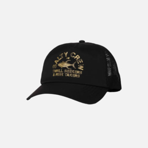 Salty Crew: Salty Crew Stamped Trucker Cap - Black