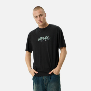 Afends: Afends Safety Hemp Retro Tee - Stone Black