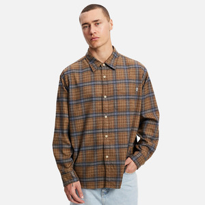 Mens Shirts 1: S-Double Mission Shirt - Brown