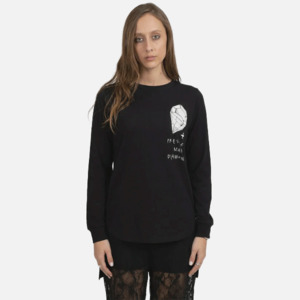 Federation Scallop Long Sleeve Tee Pressure - Black