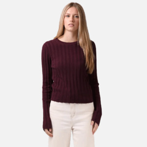 RPM Wide Knit LS - Plum