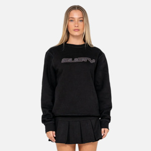 Rusty R Essential Oversized Crew Fleece - Black