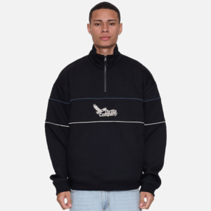 Thrills: Thrills Between Chaos & Calm Quarter Zip Fleece - Black