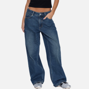 Thrills Billie Low Rise Baggy Killer Jean - Teal Blue Used