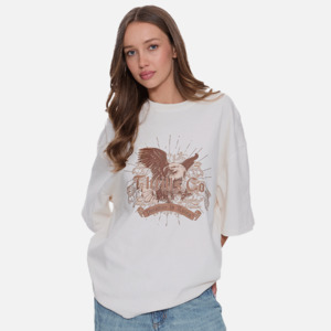 Thrills: Thrills Ruined Paradise Oversized Tee - Heritage White