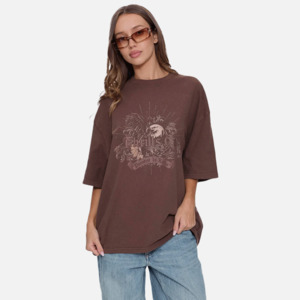 Thrills Ruined Paradise Oversized Tee - Cocoa
