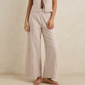 Rhythm: Rhythm Louise Wide Leg Pant - Tan