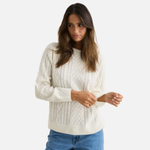Rhythm: Rhythm Mohair Oceanside Knit - Vintage White