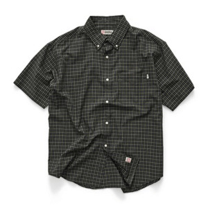 S-Double Riven Plaid SS Classic Shirt - Black