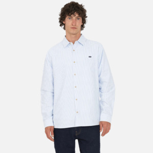 Mens Shirts 1: Huffer Classic Oxford Shirt - Blue Stripe