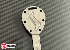 Nissan Gtr Range: R34 Skyline (Also fits S15 Silvia) Billet Titanium Key Blank - Machine Finish