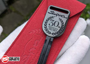 Titanium Car Keys: (SOLD OUT) Limited Edition 30th Anniversary A80 Supra Key - PVD Stealth Black Titanium